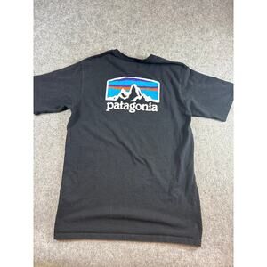 Patagonia Responsibili-Tee Shirt Men Medium Black Graphic Regular Fit Streetwear